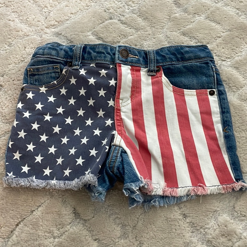American flag girls shorts